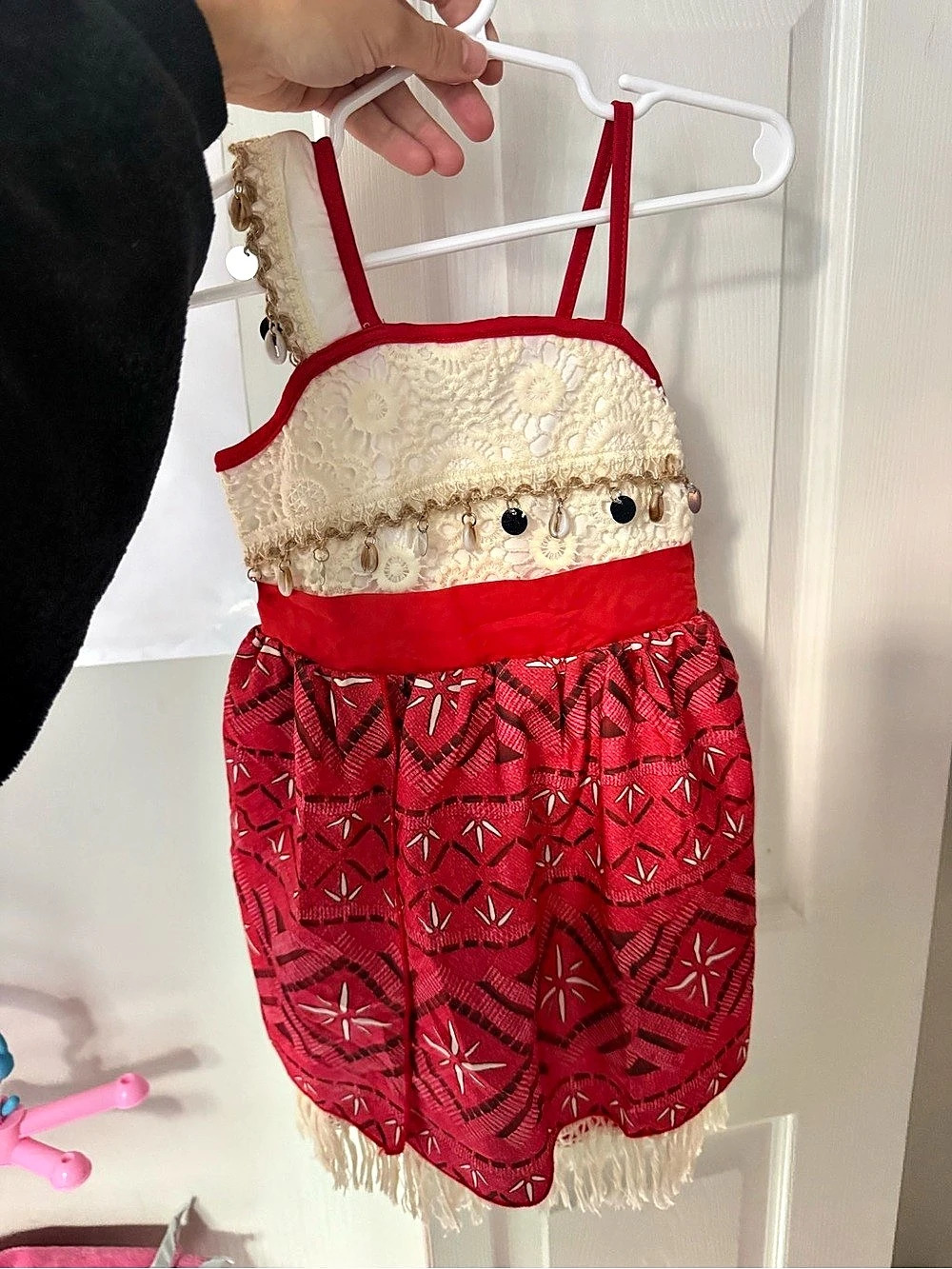 Disney Moana 2 Costume Dress for Girls Red & Cream